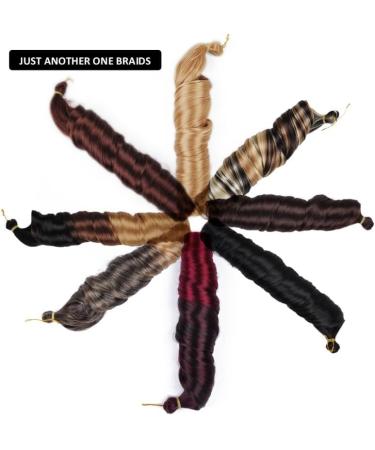 Just Another One French Curly Braiding Hair for Box Braids 22 Inch Loose Wave Synthetic Braiding Spiral Curl Braids Crochet Hair Ombre Silk For Braiding Womens Girls & unisex Dark Brown - Buy Online on GoSupps.com