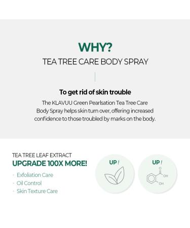 KLAVUU GREEN PEARLSATION Teatree Care Body Moisturizer Mist - Soothing & Calming Skin with Tea Tree Extract | Refreshing Hydration for International Shipping - Buy Online on GoSupps.com