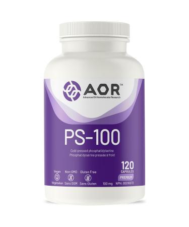 AOR - PS-100 100mg 120 Capsules - Phosphatidylserine Supplement for Memory Health Concentration Supplements & Cognitive Supplement - Brain Support Supplements for Memory and Focus 120 count (Pack of 1)