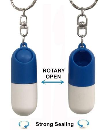 2 Pack Portable Mini Pill Case Keychain - Travel-Friendly Vitamin & Medicine Holder for Camping & First Aid - Buy Online on GoSupps.com