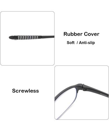 Mcoorn Lightweight Flexible Reading Glasses | Anti-Reflective Blue Light Filter | 2 Pack Black 2.5x | International Shipping Available - Buy Online on GoSupps.com