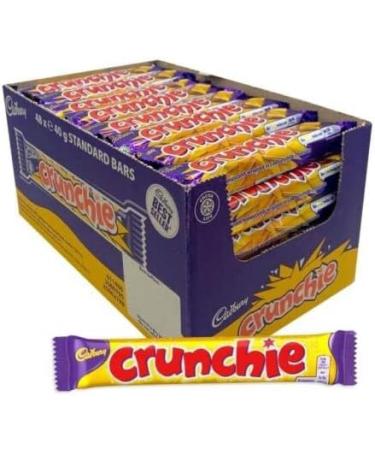 Cadbury Crunchie Lot de 24 barres de chocolat 40 g D licieux nid d'abeille recouvert de chocolat Cadbury - Buy Online on GoSupps.com
