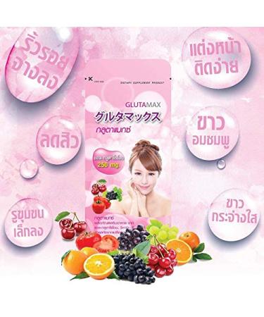 Glutamax L-Glutathione 250mg (30 Capsules) Clear skin acne problems freckles black spots Smooth skin Wrinkles look faded - Buy Online on GoSupps.com