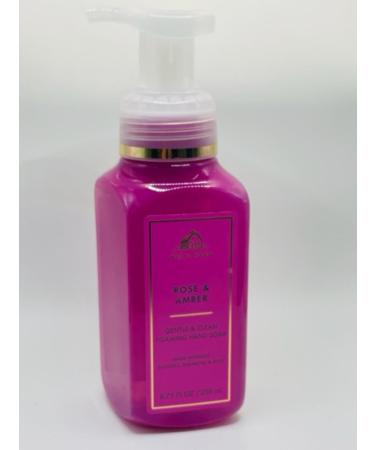 Rose Amber Gentle Foamng Hand Soap 8.75 Ounce Full Size Pump Bottle