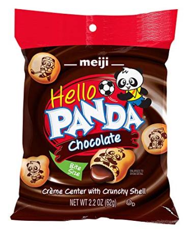 Meiji Hello Panda Chocolate Creme Filled Cookies 2.2oz Pack of 6 - Bite-Sized Fun Panda Sports Snacks - Buy Online on GoSupps.com