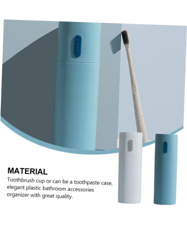 Beaupretty 2-Piece Travel Toothbrush Case Set - Portable Toothbrush & Toothpaste Storage Box for Outdoor & Travel Use - Buy Online on GoSupps.com