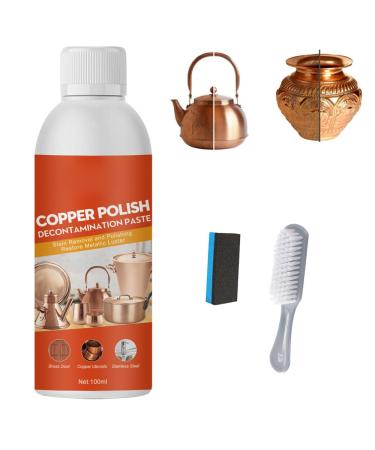 Brass Copper Cleaner Polish Spray Gently Cleans Tarnish Without Scratching Spray Copper Cleaner Tarnish Remover Metal Polish for Brass Copper and Stainless (1PCS)