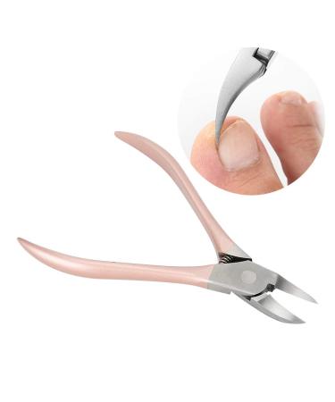 Professional Stainless Steel Nail Clipper Cutter for Thick Hard Nails Onychomycosis Paronychia with Mortise and Tenon Joint Structure Rose Gold Color (-1414200004111) YUYTEmcvdxeu2yh-11