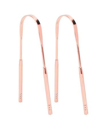 Tongue cleaner tongue scraper refreshes the breath reusably combats bad breath for oral hygiene for oral care (ros gold)
