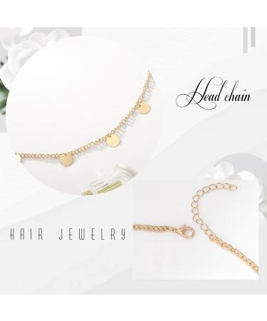 Fashband Boho Tassel Head Chain Sequins Hair Chain Gold Bridal Headpieces for Women and Girls - Buy Online on GoSupps.com