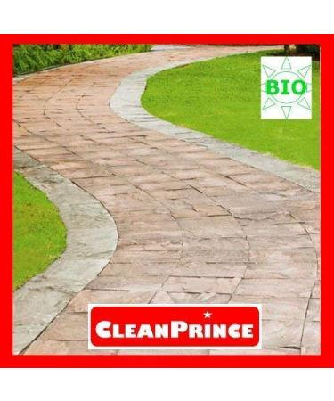 3x 1 Litre CleanPrince Organic Pavement Cleaner 1000ml clean deck boards terrace Outdoor Cleaner/stones/paving kills plants/weeds from step on plants - Buy Online on GoSupps.com