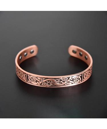 VicMAG Copper Magnet Bracelet for Men | Arthritis Pain Relief | Adjustable Pure Copper Cuff with Gift Box | International Shipping - Buy Online on GoSupps.com