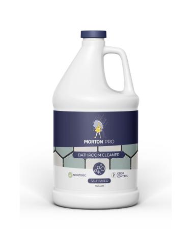 Morton PRO NON-TOXIC BATHROOM CLEANER Salt-Based and Non-Hazardous cleans tough messes stains and dirt odor control with a fresh lemon scent