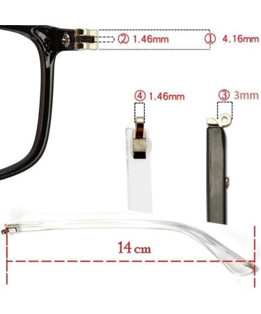 DeeboW Replacement Temples for Glasses - Transparent Plastic Legs 1 Pair | Durable & Stylish Eyewear Accessories - Buy Online on GoSupps.com