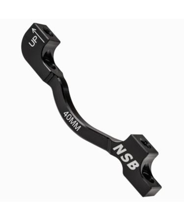 North Shore Billet Brake Adaptor - +40mm, 200mm Post Mount to 200mm Rotor, Black