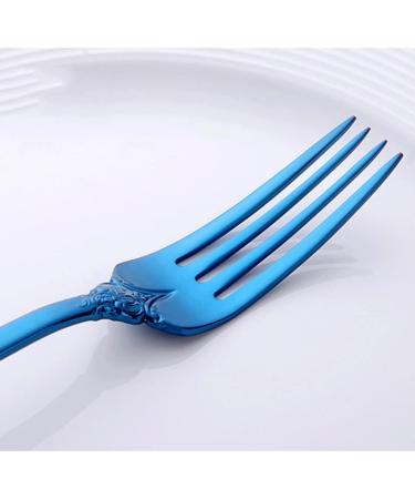 4 Piece Set Knife Fork and Spoon Cutlery Set Embossed Stainless Steel Dinner Forks for Home Kitchen Salad Forks Fruit Forks Silverware Set (Color : Rose Gold) (Gold) - Buy Online on GoSupps.com