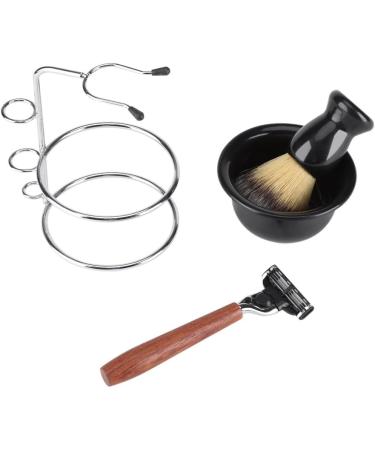 Garosa 4-in-1 Stainless Steel Shaving Kit | Professional Wet Shaving Set for Men | Beard Razor Brush & Bowl Included - Buy Online on GoSupps.com