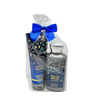 Bath & Body Works DREAM BRIGHT 2-Piece Gift Set - Shower Gel & Body Cream with Blue Bow | Ideal Holiday & Gift Choice - Buy Online on GoSupps.com
