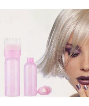 Root Comb Applicator Bottle Hair Coloring Dye And Scalp Treament Essential Salon Hair Cleansing Bottle 4 Ounce With Graduated Scale 160ML Scalp Applicator Rosy Pink - Buy Online on GoSupps.com