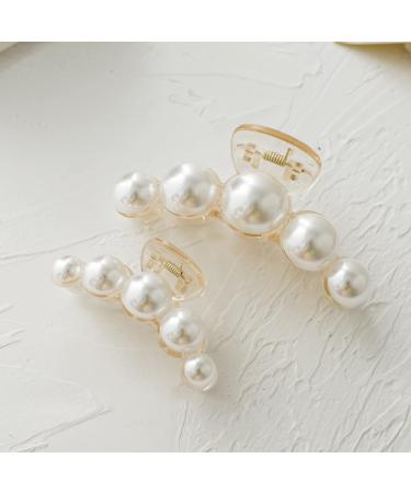 Mehayi 4 PCS Large Pearl Hair Claw Clips for Women - Stylish Hair Barrette Clamps for Thick & Thin Hair - Perfect Fashion Accessories for Parties & Weddings - Buy Online on GoSupps.com