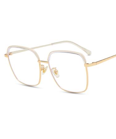 Reading Glasses Half Frame Blue Light Blocking Glasses Decorative Goggles for Men Women Magnifying Glasses for Reading (Color : Gold Size : +2.0) +2.0 Gold