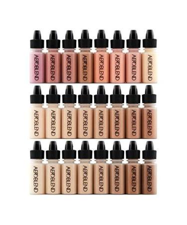 Aeroblend Airbrush Makeup PRO Starter Kit - 24 Color Professional Cosmetic System - Buy Online on GoSupps.com