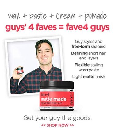 Fave4 Hair Matte Made Shaping Cream for Men - Lightweight Pomade Finish | 1.7 fl oz - International Shipping - Buy Online on GoSupps.com