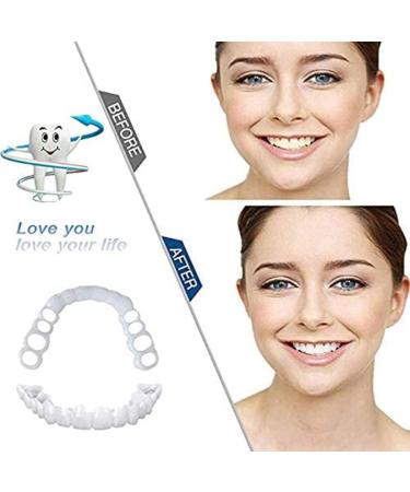 Instant Veneers & Provisional Dentures | Mxrfactory Snap-On Smile for Men & Women | Brightening Upper & Lower Teeth Comfort Fit - 3 Pairs - Buy Online on GoSupps.com