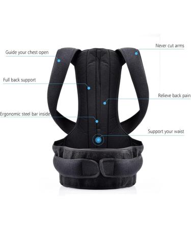 Posture Corrector Back Posture Brace Clavicle Support Stop Slouching and Hunching Adjustable Back Trainer Unisex(S Code) - Buy Online on GoSupps.com