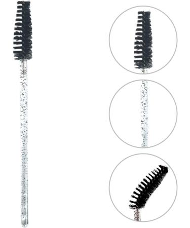 50pcs Disposable Mascara Wands - Portable Eyebrow Brush Set in Crystal Black - Buy Online on GoSupps.com