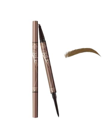 2-in-1 Magic Quad Eyebrow Pencil with Quad Micro Fork Applicator and Precision Brush Head 2024 New 3D Waterproof Sweatproof Microblading Eyebrow Pencil Contour Pencil Long Lasting Natural Eyebrow