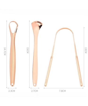 Buy Tongue Scraper Set | Fight Bad Breath & Enhance Oral Care | Fresh Breath Travel Essentials in Rose Gold - Buy Online on GoSupps.com