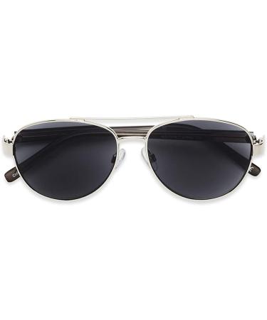 Sofia Vergara x Foster Grant Women's Carmen Sunreaders Aviator Reading Glasses - Silver 57mm 3 Diopters - Buy Online on GoSupps.com