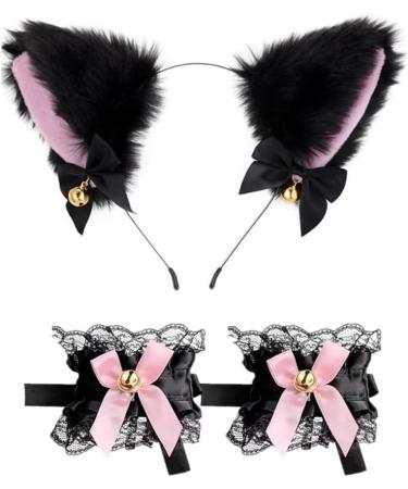 TQUXNGA 1set Halloween Cosplay Ear Headband and Choker/Lace Cuffs/Tail Cosplay Lovely Costume Party Accessories for Adult 5 - Buy Online on GoSupps.com