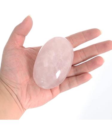 Orientrea Rose Quartz Palm Stone - Healing Crystal Pocket Energy Stone - Buy Online on GoSupps.com