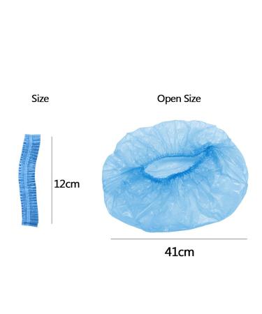 100 Pcs Disposable Waterproof Shower Caps - Thick Clear Plastic Hair Cap for Women - Ideal for Home, Spa, Hotel and Travel - Blue - Buy Online on GoSupps.com
