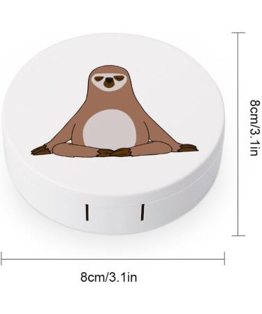 Yoga Sloth Contact Lens Travel Kit - Cute Portable Box with Mirror for Daily Use | International Shipping - Buy Online on GoSupps.com