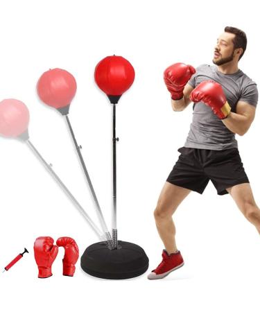 Punching Bag with Stand, Boxing Bag with Boxing Gloves for Adults Kids Boxing Training Sets for Home Gym Workout Fitness Adjustable Height
