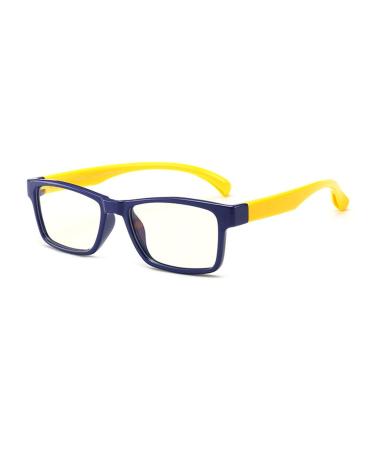 Tofox Anti Blue Light Glasses - Kids Glasses Clear Lens Retro Reading Eyewear for Girls Boys Color 4