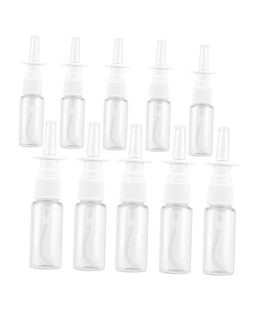 FRCOLOR 10pcs Rhinitis Spray Bottle Nasal Spray Container Nasal Sprayers Bottle Empty Water Sprayer Fine Mist Spray Bottle Plastic Container Cosmetic Travel Containers Dividing Bottles 10.2x2.7cm Silver