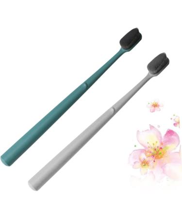 Hapinary 2ST Adult Toothbrushes - Travel-Friendly Nylon Oral Care Large Electric & Coal Toothbrushes for Pregnant Women - Buy Online on GoSupps.com