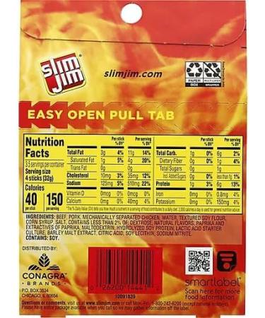 Slim Jim Snack Sized Mild Sausage Snacks (14 total sticks 8g per) with Water Cooler Trivia Game by BIG MAPLE to Enjoy While Snacking at Home School Office Friends Family - Buy Online on GoSupps.com