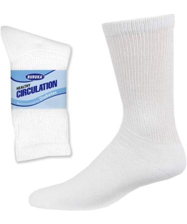 Diabetic Crew Circulatory Socks 6-Pack Men's Loose Fit Size 10-13 | Health Support - Buy Online on GoSupps.com