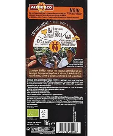 DARK CHOCOLATE ORANGE PEEL ORGANIC 100G ALTER ECO PACK OF 4 - Buy Online on GoSupps.com
