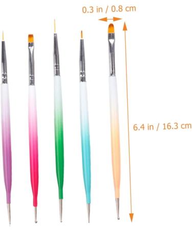 Garneck 1 Set Nail Pen Manicure Art Nails Brush Pen Nail Art Liner Brush Nail Art Nail Dotting Pens Nail Art Pencil Nail Tools Nail Dot Pen Aluminum Crystal - Buy Online on GoSupps.com