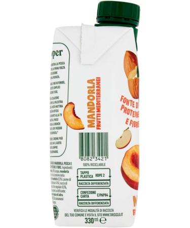  Italian Gourmet E.R. Zuegg Skipper Mediterranean Fruit Almond 330ml + Polpa Italian Gourmet 400g Pack of 18 - Buy Online on GoSupps.com