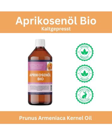 Organic apricot kernel oil cold pressed 100 pure base and massage oil for skin hair and aromatherapy 500 ml deep effective moisture Nakobe 500 ml 1er Pack - Buy Online on GoSupps.com