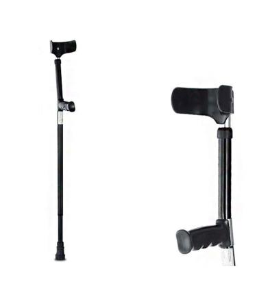 Double-Adjustable Folding Crutches Forearm Elbow Underarm with Open Cuff Walking Stick Lightweight Aluminum Crutch Holder Walking Aid Crutch Height Adjustable Forearm Support (2 Pieces) Journey