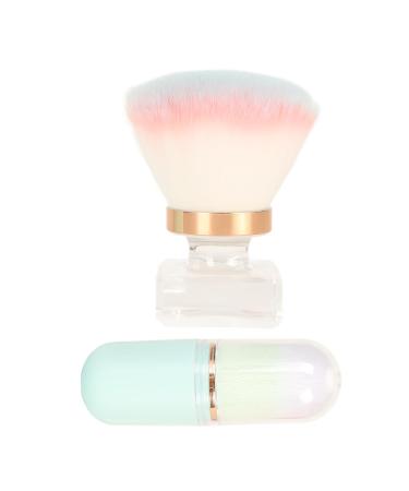 Professional Liquid Foundation Brush - Soft Dense Hair Capsule Shaped Tool in Blue & Pink for Flawless Makeup Application - Buy Online on GoSupps.com