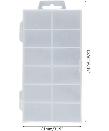 BAYORE 12 Space Transparent False Nail Art Tips Storage Box Nail For Glitter Storage For Case Container Nail Art Too Nail Container - Buy Online on GoSupps.com